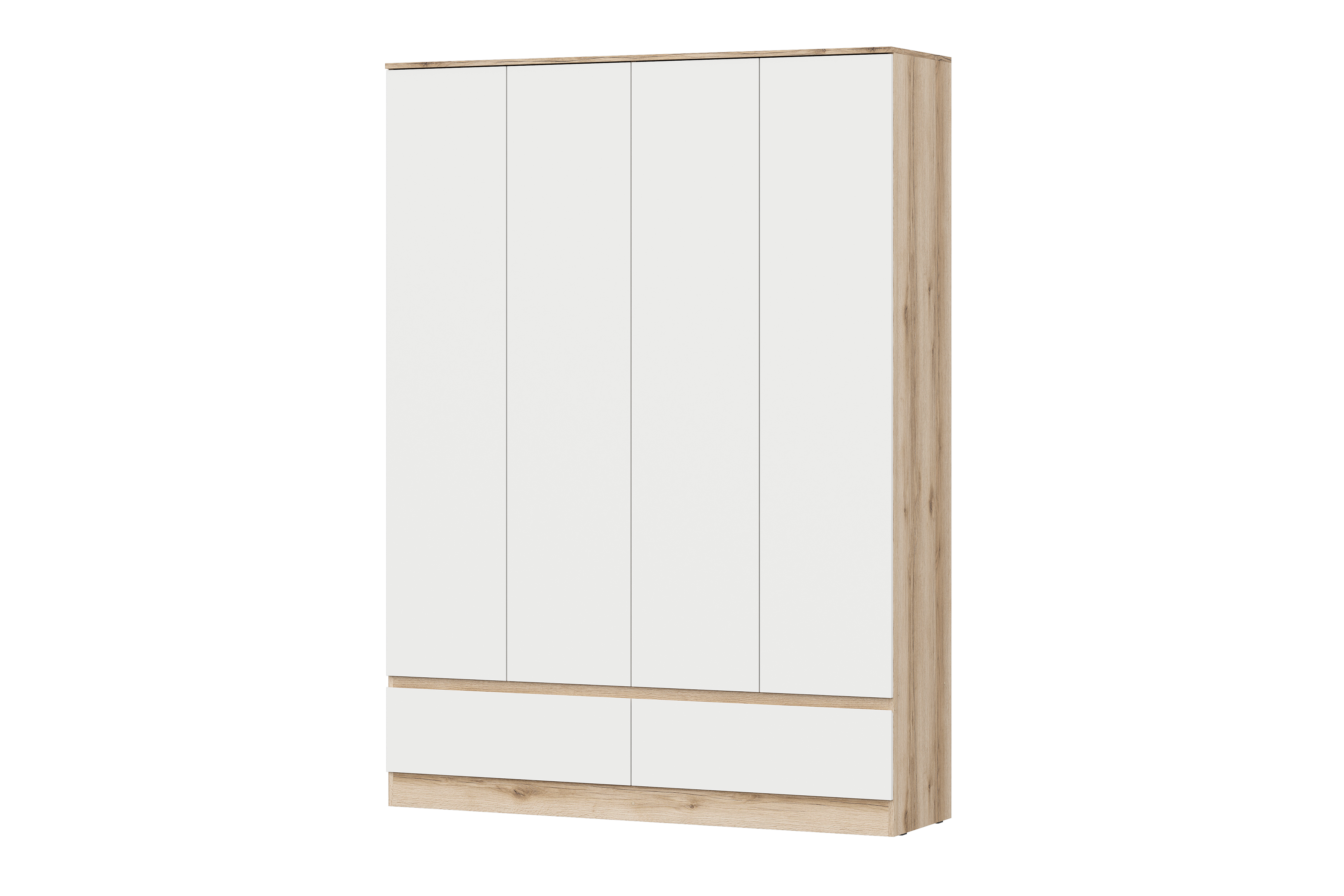 Шкаф 4-х створчатый "Брауни" (Дуб Делано/Белый)